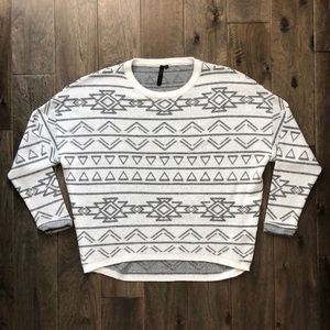 Geo print oversized sweater